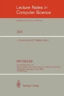 Front cover of MFDBS 89 by Symposium on Mathematical Fundamentals of Database Systems (2nd 1989 Visegrád, Hungary)
