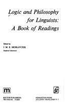 Cover of Logic and philosophy for linguists by Moravcsik, J. M. E.
