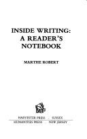 Cover of Inside writing by Marthe Robert