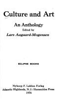 Cover of Culture and art by Lars Aagaard-Mogensen