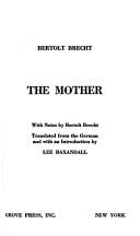 Cover of Mutter by Bertolt Brecht