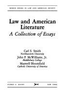 Front cover of Law and American literature by Carl S. Smith