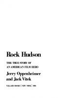 Front cover of Idol Rock Hudson by Jerry Oppenheimer