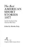 Cover of The Best American Short Stories 1977 by Martha Foley