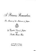 Cover of A princess remembers by Gayatri Devi