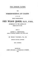 Cover of Correspondence by John Wilson Croker