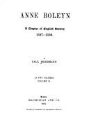 Cover of Anne Boleyn by Paul Friedmann