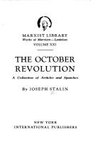 Cover of Ob okti︠a︡brʹskoĭ revoli︠u︡t︠s︡ii by Joseph Stalin