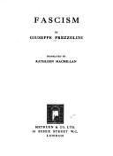 Cover of Fascism by Prezzolini, Giuseppe