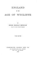 Front cover of England in the age of Wycliffe by George Macaulay Trevelyan