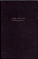 Front cover of India's balance of indebtedness, 1898-1913 by Yeshwant Sakharam Pandit