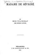 Cover of Madame de Sévigné by Anne Thackeray Ritchie