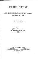 Front cover of Julius Caesar and the foundation of the Roman imperial system by W. Warde Fowler