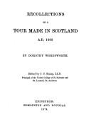 Cover of Recollections of a tour made in Scotland A.D. 1803 by Dorothy Wordsworth
