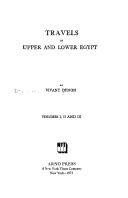 Front cover of Voyage dans la Basse et la Haute Egypte by Vivant Denon