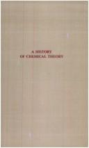 Cover of A history of chemical theory by Charles Adolphe Wurtz