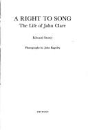 Cover of A right to song by Edward Storey