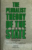 Front cover of The Pluralist theory of the state by Hirst, Paul Q.