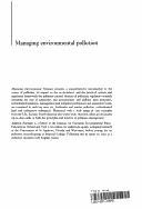 Cover of Managing environmental pollution by Andrew Farmer