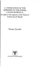 Cover of Cursory observations on the poems attributed to Thomas Rowley by Edmond Malone