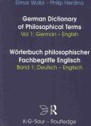Cover of German dictionary of philosophical terms = by Elmar Waibl