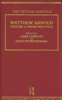 Cover of Matthew Arnold by Carl Dawson