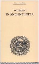 Cover of Women in ancient India by Clarisse Bader