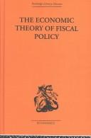 Cover of Economic Theory of Fiscal Policy by Bent Hansen