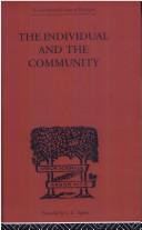 Front cover of The individual and the community ... by Wen Kwei Liao