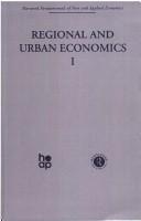 Front cover of Regional & Urban Economics I by J. Lesourne