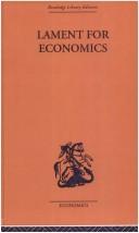 Front cover of Lament for Economics by Barbara Wooton