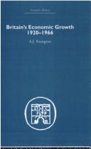 Front cover of Britain's Economic Growth 1920-1966 (Economic History) by A.J. Youngson