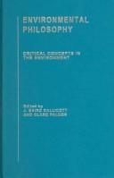 Cover of Environmental philosophy by J. Baird Callicott