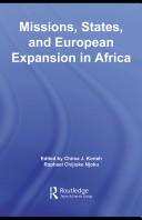 Cover of Missions, states, and European expansion in Africa by Chima J. Korieh