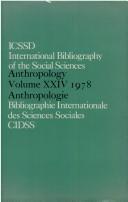 Front cover of International Bibliography of the Social Sciences by International C