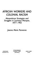 Front cover of African workers and colonial racism by Jeanne Penvenne