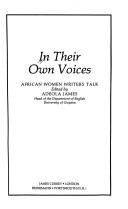 Front cover of In Their Own Voices by Adeola James