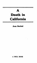 Front cover of A death in California by Joan Barthel