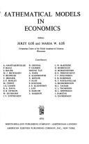 Front cover of Mathematical models in economics by Symposium on Mathematical Methods of Economics Warsaw 1972.