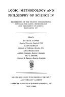 Front cover of Logic, methodology and philosophy of science by International Congress for Logic, Methodology, and Philosophy of Science (4th 1971 Bucharest, Romania)