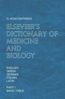 Front cover of Elsevier's dictionary of medicine and biology by Giannis Konstantinidis