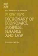 Front cover of Elsevier's dictionary of economics, business, finance and law by N. G. Rakipov