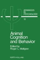 Cover of Animal cognition and behavior by Unknown