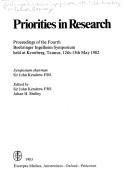 Front cover of Priorities in research by Boehringer Ingelheim Symposium (4th 1982 Kronberg im Taunus, Germany)