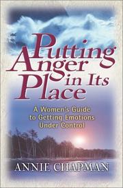 Front cover of Putting Anger in Its Place by Annie Chapman
