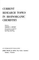 Front cover of Current research topics in bioinorganic chemistry by Stephen J. Lippard