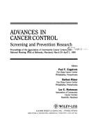 Front cover of Advances in cancer control by Association of Community Cancer Centers. Meeting
