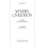 Cover of Western civilization by F. Roy Willis