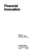 Front cover of Financial innovation by Conference on Financial Innovation New York University 1975.