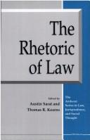 Front cover of The Rhetoric of law by Austin Sarat